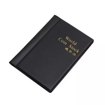 120 держателей для монет, 4 цвета, для сбора коллекции, для хранения денег, пенни, альбом, карманы для книг, мода чёрный