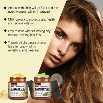 120 г кондиционера с имбирем и розмарином, восстанавливает сухие и увлажняет волосы, разглаживает волосы, устраняет пушистость ginger