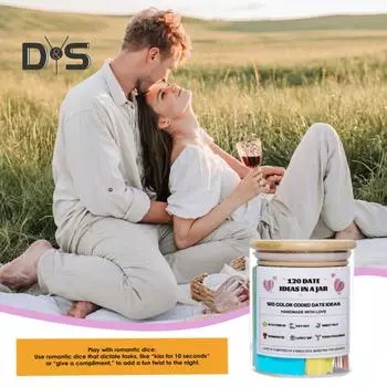 120 идей для свиданий в банке с цветной маркировкой. Игра для парных свиданий на годовщину свадьбы, девичник, подарок на День святого Валентина. A