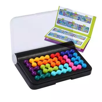 120 испытаний IQ 3D 2D головоломка, настольная игра, пирамидальная тарелка, жемчуг, логический разум для детей, пирамидка из бисера, игрушка Монтессори в подарок