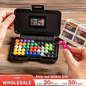 120 испытаний IQ 3D настольная игра классическая пирамидка жемчуг логический разум для детей пирамидки бусины игрушки Монтессори подарки чёрный