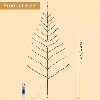 120 LED Christmas Branch Light 1.5M/5FT USB Rattan Tree 8 Modes DIY for Home Living Room Party Thanksgiving Christmas Decor теплый белый