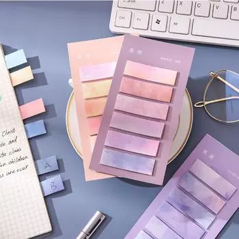 120 листов/шт. градиентная цветовая индексная этикетка, липкая заметка для сотрудников, учителей, студентов, маркер для страниц книги, наклейки для этикеток