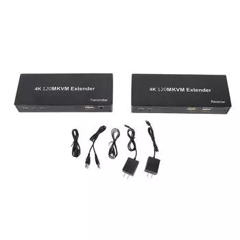 120 м HD мультимедийный интерфейс KVM USB удлинитель передача 4K HD видео через Cat5e 6 7 кабель для мыши US Plug