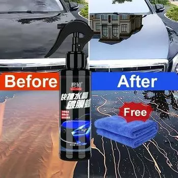 120 мл керамическое автомобильное покрытие, уход за краской, полировка, кристаллическое покрытие, спрей-герметик, нанопродукты, гидрофобный быстрый слой, жидкий воск