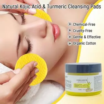 120 мл очищающий диск Kojic, очищающий ватный диск, сияющая и нежная кожа, очищение и отшелушивание, удаление макияжа, питание кожи One Size