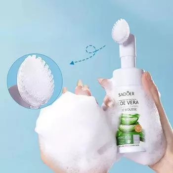 120 мл Освежающий очищающий мусс с алоэ вера, освежающее средство для контроля жирности, глубоко очищающее, не стягивающее средство для лица 120ml