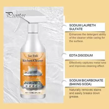 120 мл пенящееся чистящее средство для ванной комнаты, кухни, стойкие пятна, быстрое и легкое чистящее средство для кухни 120ML