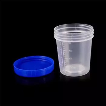 120 мл пластиковый образец резервуар для образца процесс контейнер писсуар чашка с крышкой