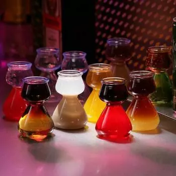 120 мл Прозрачная чашка для абсента Коктейльное стекло Цветная бомба в форме тыквы Специальный бокал для вермута Многослойные ромовые многослойные рюмки 1 Pcs Absinth Cup 120ml