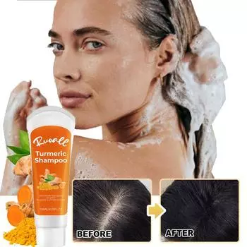 120 мл шампунь с куркумой увлажняет волосы, борется с сухостью волос, ежедневный уход за волосами, подходит для всех типов волос, идеальный подарок на праздник 120ml