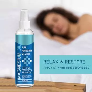 120 мл спрей с магниевым маслом Успокаивает кожу Питает кожу Легко впитывается Восполняет запасы магния в организме One Size