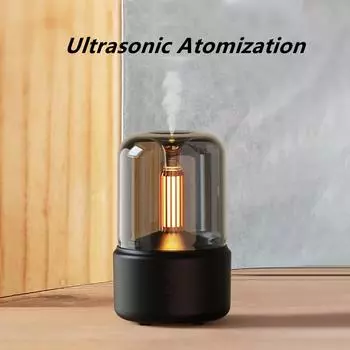 120 мл свеча лампа арома диффузор увлажнитель воздуха электрический ароматерапия диффузор пламя увлажнитель USB настольный декор ночник белый