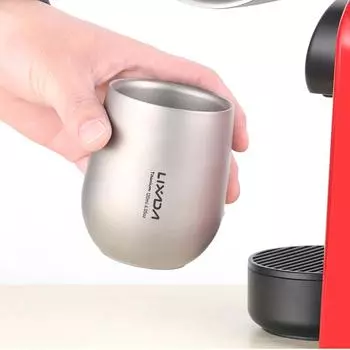 120 мл Сверхлегкая Ti с двойными стенками, изолированная чашка для воды, чашка для чая, кружка для кемпинга, пешего туризма 120ml