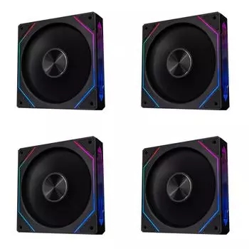 120 мм вентилятор для корпуса с эффектом бесконечного зеркала 5 В 3-контактный ARGB 4-контактный вентилятор PWM(Черный перевернутый)