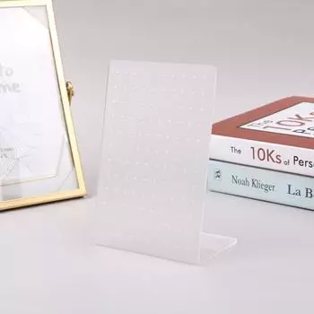 120 отверстий матовый акриловый белый ювелирный стенд для сережек держатель для гвоздиков 10*6.5*15CM