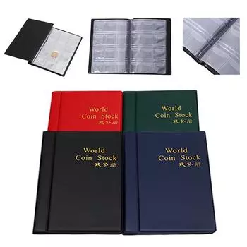 120 Pockets Collecting Money Organizer Coins Collection Album Book For Collector Coin Holder Albums Mini Penny Coin Storage Bag чёрный