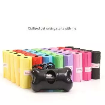 120 рулонов мешков для собачьих какашек для уборки на открытом воздухе, мешки для уборки на открытом воздухе, товары для домашних животных для собак, 15 пакетов/рулон, сменный мешок для мусора, товары для домашних животных 2 rolls 30 bags чёрный