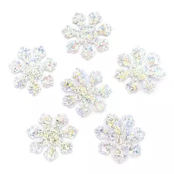 Декоративная аппликация для творчества 25mm серебряный