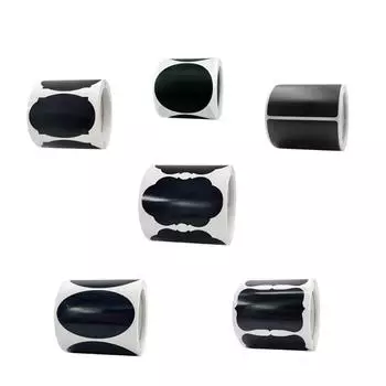 120 шт. этикеток для меловой доски для банок, съемные наклейки для школьной доски для пищевых контейнеров, водонепроницаемые I-05-E55x35mm