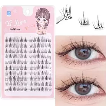 120 шт. большая емкость накладные ресницы C-типа ресницы манга натуральные индивидуальные кластерные ресницы быстрый DIY накладные ресницы