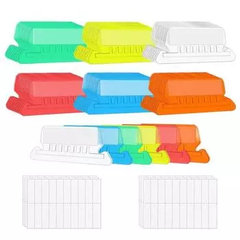 120 шт., держатель для этикеток, папки размером с букву, широкоугольный дизайн, прозрачные вкладки, прозрачные вставки для папок разных цветов