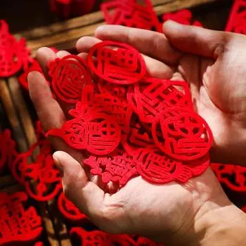 120 шт. Китайские новогодние наклейки неклейкие благословение иероглиф наклейка лунный новый G