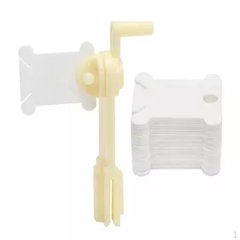 120 шт./компл., белые пластиковые шпульки для ниток — карты с нитками для вышивания, устройство для намотки шпульки —