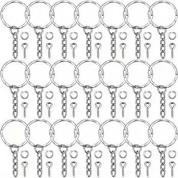 120 шт./компл. или 250 шт./компл. брелок для ключей с открытыми кольцами для глаз, булавки для глаз, аксессуары для изготовления ювелирных изделий, наборы для DIY, брелок для ключей из эпоксидной смолы, брелок для ключей, подвески 120PCS/Set