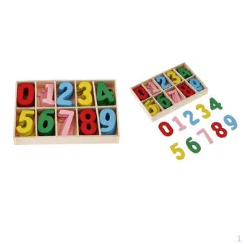 120 шт./компл. красочные деревянные фигуры 0-9 арабских цифр для рукоделия