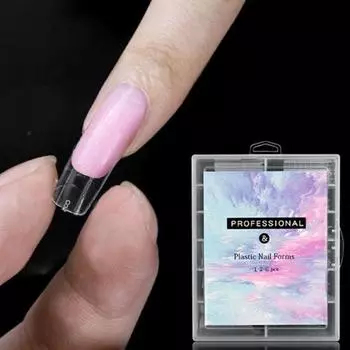 120 шт./компл. наконечник для наращивания ногтей, градуированные наращивания ногтей, прозрачные наконечники для быстрого наращивания ногтей 2