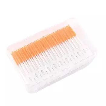 120 шт./кор. инструменты для ухода за полостью рта силиконовые межзубные щетки супер мягкие щетки для чистки зубов очиститель зубов зубная нить зубочистки оранжевый