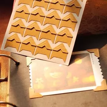 120 шт./лот DIY винтажные угловые наклейки из крафт-бумаги для фотоальбома, украшение рамки для скрапбукинга, защита изображения, декор WBL