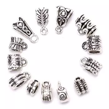120 шт. металлические соединители, бусины-проставки, бусины-трубки, подвески, изготовление ювелирных изделий своими руками серебряный