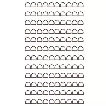 120 шт. металлических D-образных колец, многоцелевые пряжки из цинкового сплава в форме буквы D для сумок, рюкзаков, одежды своими руками чёрный