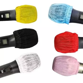 120 шт. микрофона по отдельности микрофон антибактериальный микрофон шумоподавляющий для караоке цветной чехол, завернутый, одноразовый, чехол, чехол,