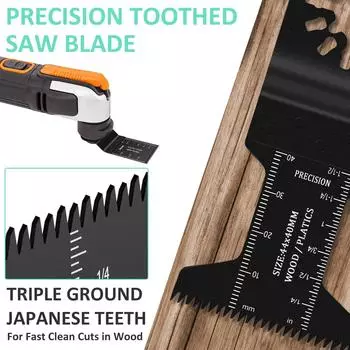 120 шт. многофункциональных лезвий для инструмента, осциллирующее пильное полотно, многофункциональная износостойкая быстрорежущая пила для резки дерева, металла, пластика