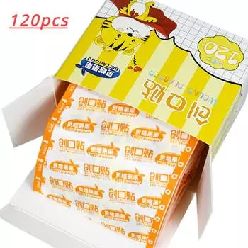 120 шт. мультяшный водостойкий дышащий милый детский пластырь для лечения ран, кровотечений, противоизносный пластырь для ног