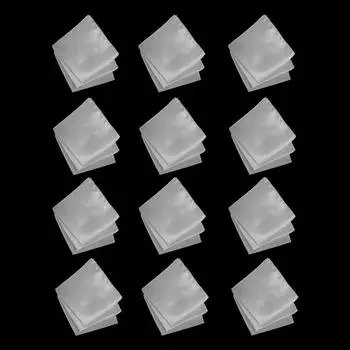 120 шт., мужской квадратный белый однотонный носовой платок для свадебной вечеринки