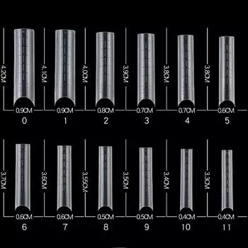 120 шт., накладные типсы для наращивания ногтей, прозрачные полукрышки, пресс для ногтей, акриловые накладные типсы, 12 размеров, XL C, изогнутые длинные кончики для дизайна ногтей