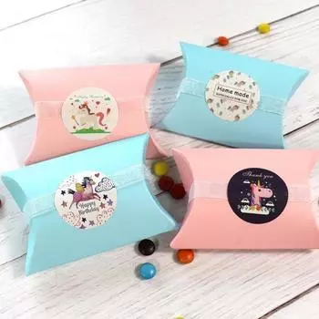 120 шт. Наклейка на сумку для конфет, декор для дня рождения, подарочная коробка, печать, мультяшные этикетки H04