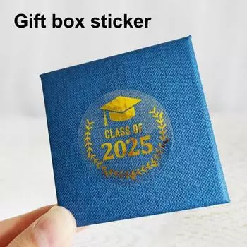 120 шт. наклейки на выпускной класс 2025 г. Золотая фольга металлизированные этикетки на выпускной вечеринка жёлтый