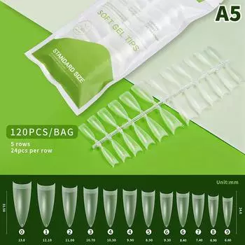 120 шт./пакет Полностью прозрачные капли воды миндалевидные накладные ногти маникюр балет квадрат короткий патч для ногтей матовый патч патч для наращивания ногтей as the picture