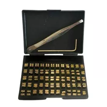 120 шт. Печатный шрифт Медный символ Штамповочный станок