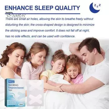 120 шт., полоски для сна, для лучшего дыхания через нос, нетканые ткани, безопасные ленты против храпа для спокойных ночей белый