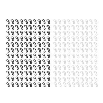 120 шт. рождественские гирлянды клипсы многоразовые водонепроницаемые пластиковые наружные подвесные рождественские гирлянды Холи Black