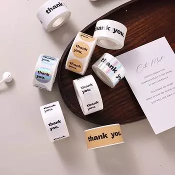 120 шт./рулон английских благодарственных лазерных наклеек для упаковки подарков, этикеток, конвертов, пакетов для отправки, почтовых отправлений, картонных коробок, запечатывающих наклеек