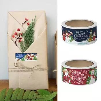 120 шт./рулон, рождественские этикетки, уплотнительные наклейки с узором, Санта-Клаус, снеговик, подарочные наклейки для праздничного украшения B