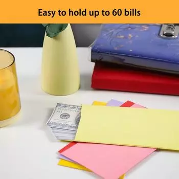 120 шт. Самоклеящиеся конверты Бюджетные конверты для экономии денег Органайзер для денег Упаковка Подарки Цветная гуммированная бумага Вызов Главная