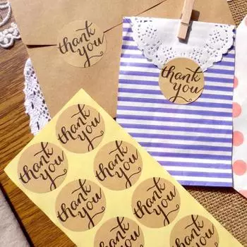 120 шт., уплотнители для крафт-упаковки, крафт-наклейки, этикетки, уплотнительный Топпер